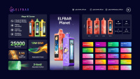 Одноразовая электронная сигарета Elf Bar Planet 25000  (Эльф Планет бар 25000 Затяжек) блок 