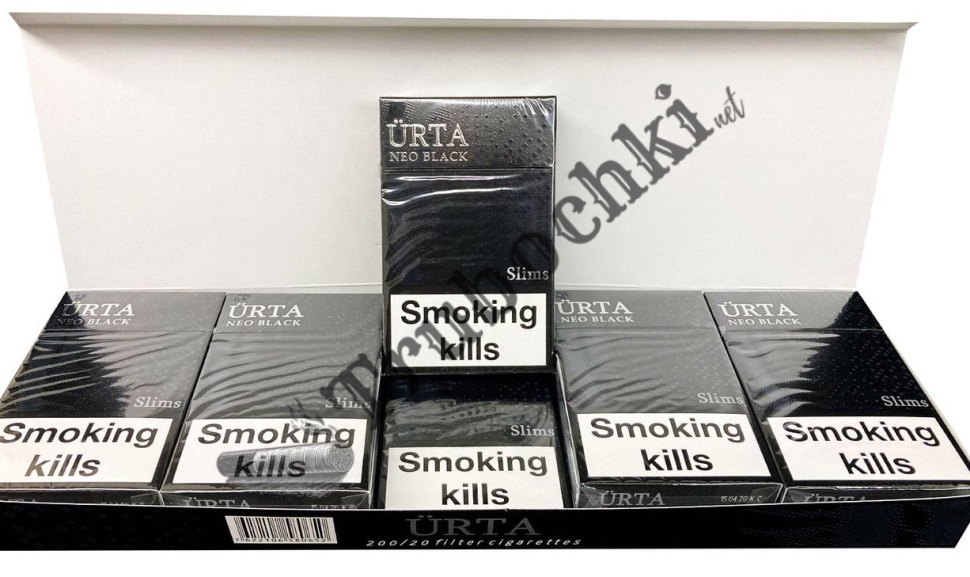СИГАРЕТЫ URTA BLACK SUPER SLIMS (ЮРТА ЧЕРНАЯ СУПЕР СЛИМС) оптом