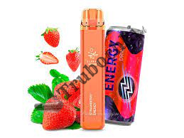 Одноразовая электронная сигарета Elf Bar Strawberry Energy (клубничный энергетик) (1800 Затяжек) оптом