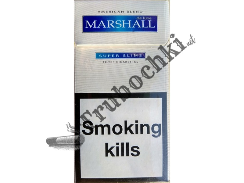 СИГАРЕТЫ MARSHALL SUPER SLIMS BLUE (МАРШАЛ СУПЕР СЛИМС СИНИЙ) оптом